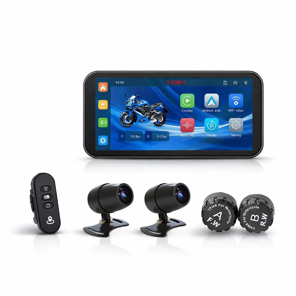 Portable 6.25" IP67 Waterproof Motorcycle GPS Navigation with Wireless CarPlay & Android Auto for Generic Mini Trigger SM - Image 1 Portable 6.25" IP67 Waterproof Motorcycle GPS Navigation with Wireless CarPlay & Android Auto for Generic Mini Trigger SM - Image 1
