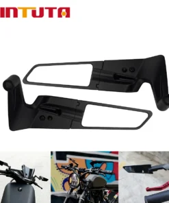 Specchietti retrovisori per moto Specchietti retrovisori per moto con lama modificata regolabili in lega di alluminio per moto Yamaha Kawasaki