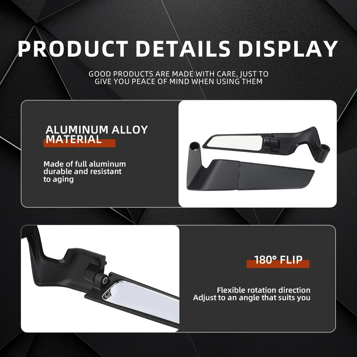 Motorcycle Blade Wing Rearview Mirrors for BETA Evo Sport 300 4 Stroke - Image 2 Motorcycle Blade Wing Rearview Mirrors for BETA Evo Sport 300 4 Stroke - Image 2