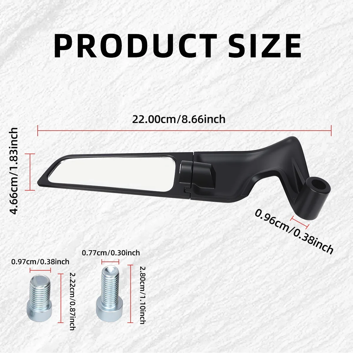 Motorcycle Blade Wing Rearview Mirrors for BETA Evo Sport 300 4 Stroke - Image 6 Motorcycle Blade Wing Rearview Mirrors for BETA Evo Sport 300 4 Stroke - Image 6