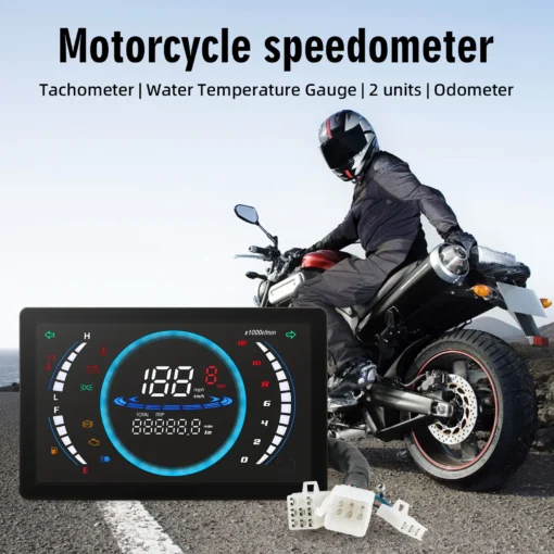 Waterproof Motorcycle Digital Speedometer 7 inch + Digital Odometer for ...